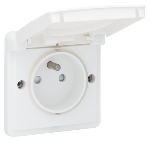 Niko Switches & Sockets Spuitwaterdicht Stopcontact 16 A met penaarde, beschermingsafsluiters