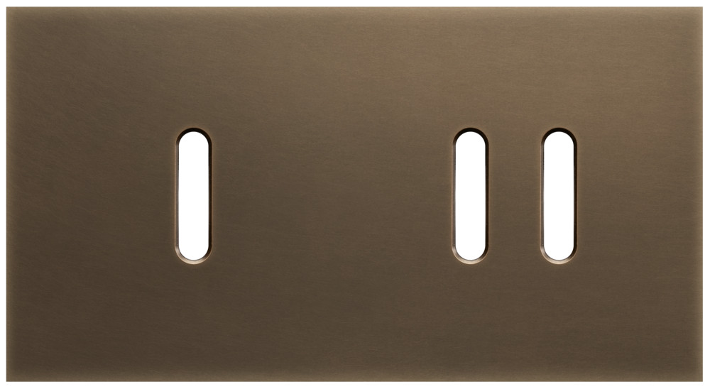 Niko Switches & Sockets Tweevoudige Afdekplaat, horizontaal 71 MM centerafstand, voor een enke