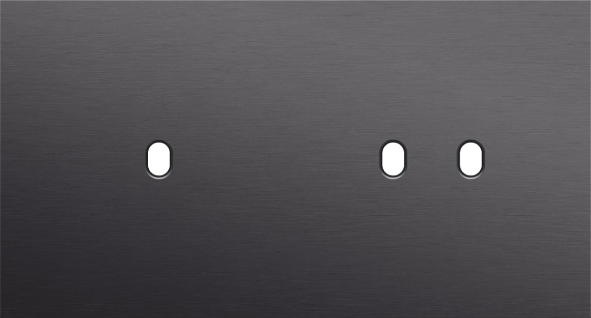 Niko Switches & Sockets Tweevoudige Afdekplaat, horizontaal 71 MM centerafstand, voor een enke