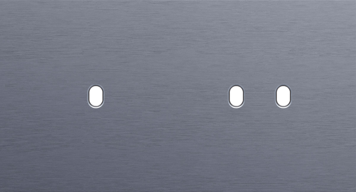 Niko Switches & Sockets Tweevoudige Afdekplaat, horizontaal 71 MM centerafstand, voor een enke