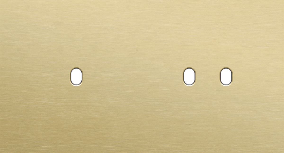 Niko Switches & Sockets Tweevoudige Afdekplaat, horizontaal 71 MM centerafstand, voor een enke