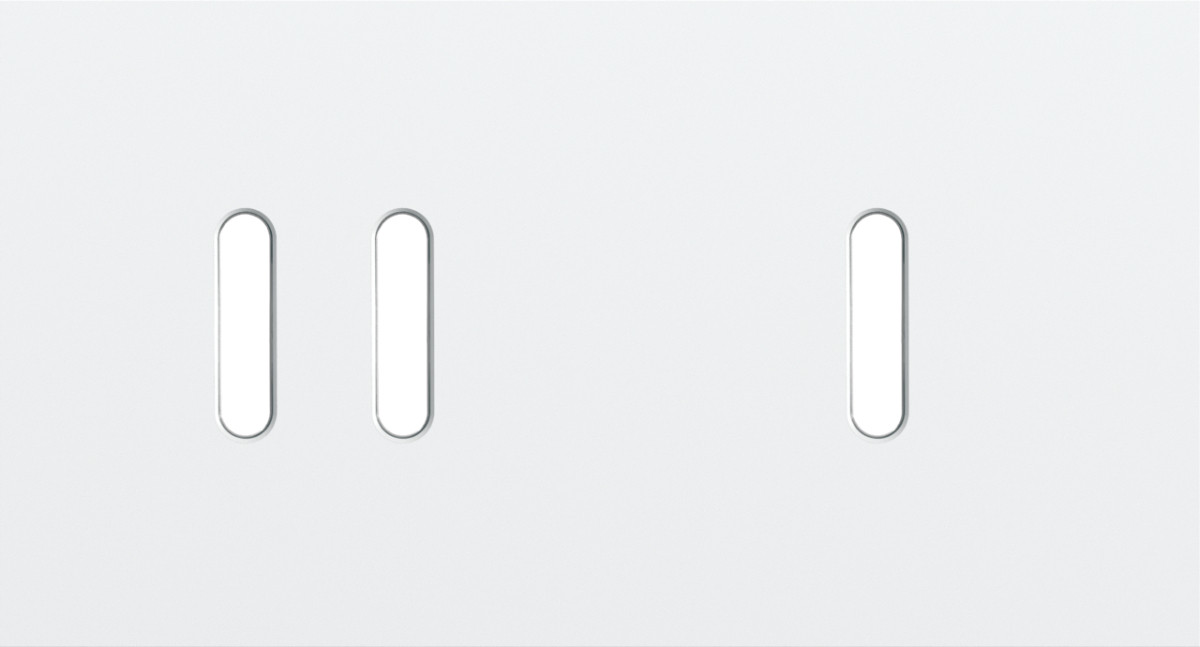 Niko Switches & Sockets Tweevoudige Afdekplaat, horizontaal 71 MM centerafstand, voor een twee