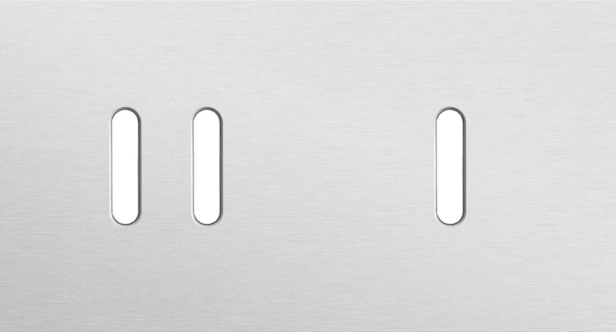 Niko Switches & Sockets Tweevoudige Afdekplaat, horizontaal 71 MM centerafstand, voor een twee
