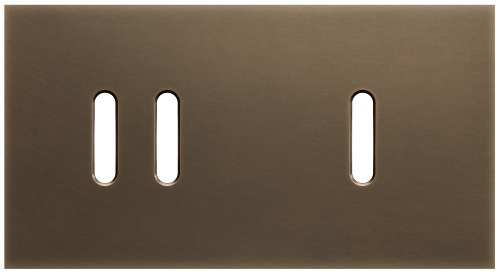 Niko Switches & Sockets Tweevoudige Afdekplaat, horizontaal 71 MM centerafstand, voor een twee