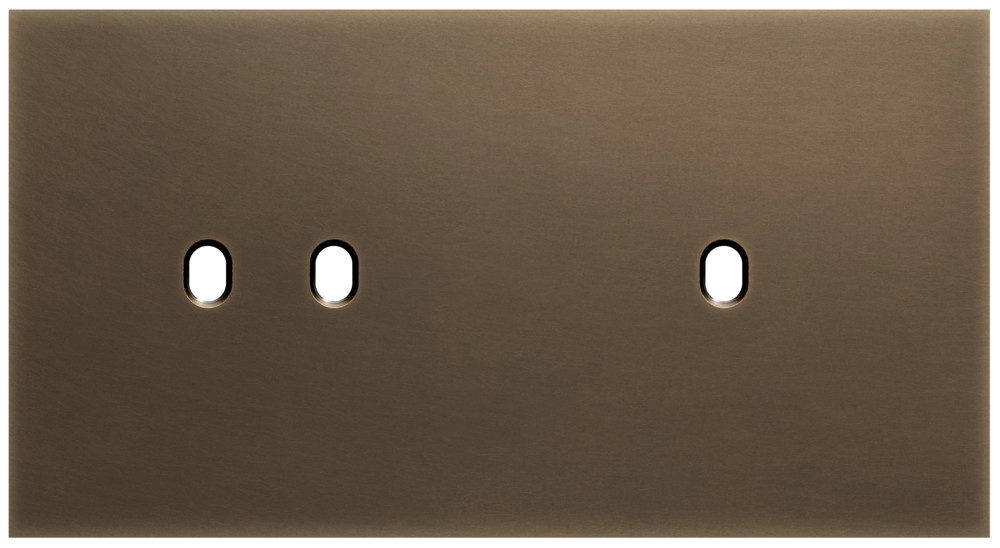 Niko Switches & Sockets Tweevoudige Afdekplaat, horizontaal 71 MM centerafstand, voor een twee