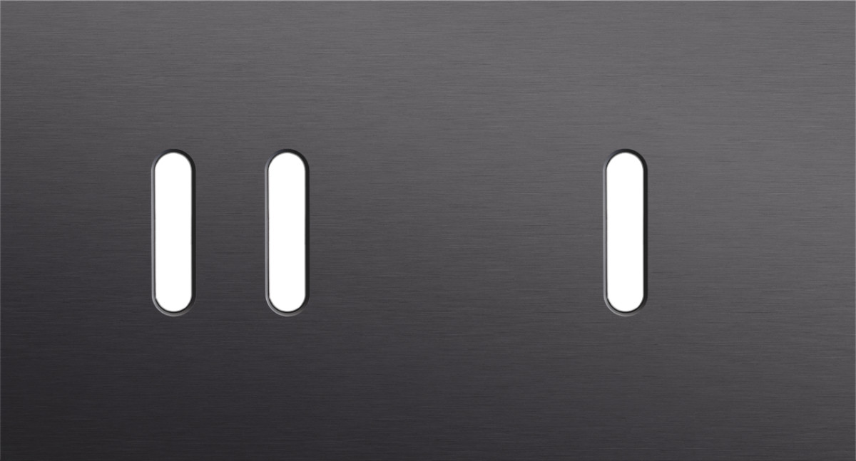 Niko Switches & Sockets Tweevoudige Afdekplaat, horizontaal 71 MM centerafstand, voor een twee