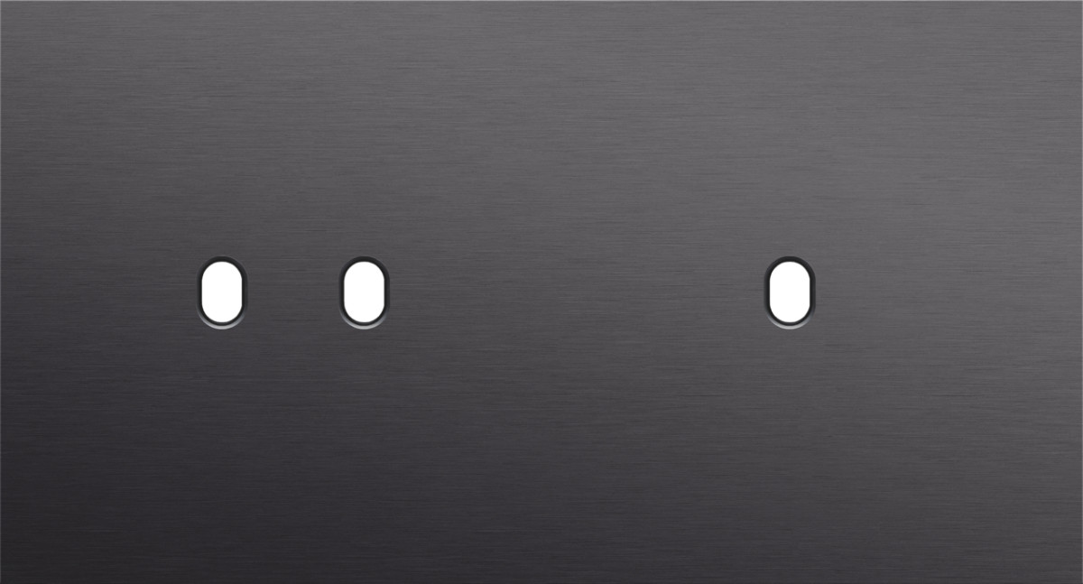 Niko Switches & Sockets Tweevoudige Afdekplaat, horizontaal 71 MM centerafstand, voor een twee