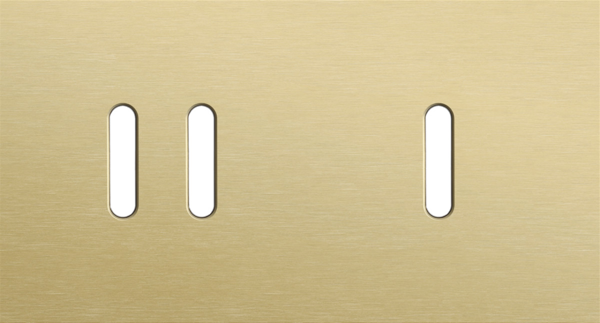 Niko Switches & Sockets Tweevoudige Afdekplaat, horizontaal 71 MM centerafstand, voor een twee
