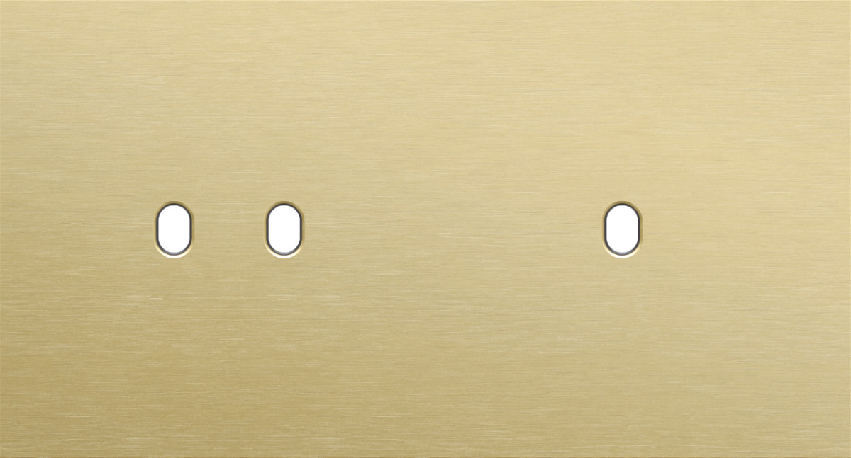 Niko Switches & Sockets Tweevoudige Afdekplaat, horizontaal 71 MM centerafstand, voor een twee
