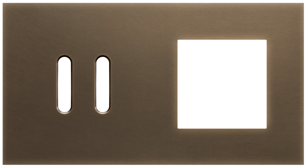 Niko Switches & Sockets Tweevoudige Afdekplaat, horizontaal 71 MM centerafstand,voor een tweev