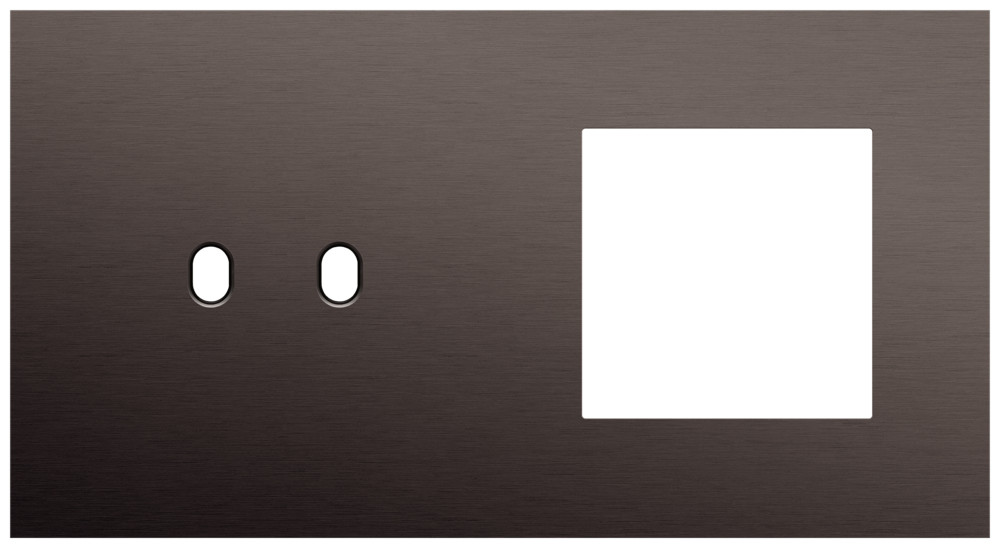 Niko Switches & Sockets Tweevoudige Afdekplaat, horizontaal 71 MM centerafstand,voor een tweev