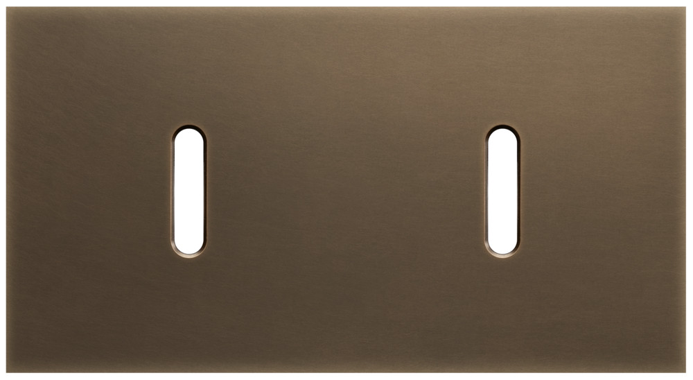 Niko Switches & Sockets Tweevoudige Afdekplaat, horizontaal 71 MM centerafstand, voor twee enk