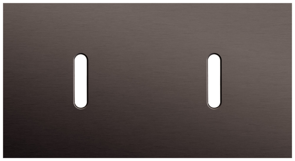 Niko Switches & Sockets Tweevoudige Afdekplaat, horizontaal 71 MM centerafstand, voor twee enk