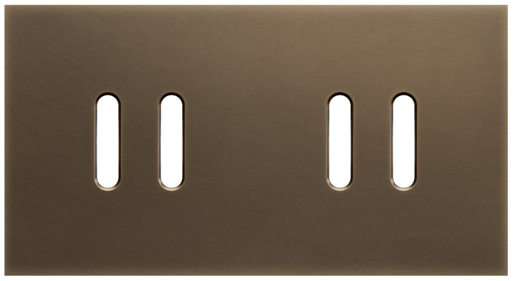 Niko Switches & Sockets Tweevoudige Afdekplaat, horizontaal 71 MM centerafstand, voor tweevoud
