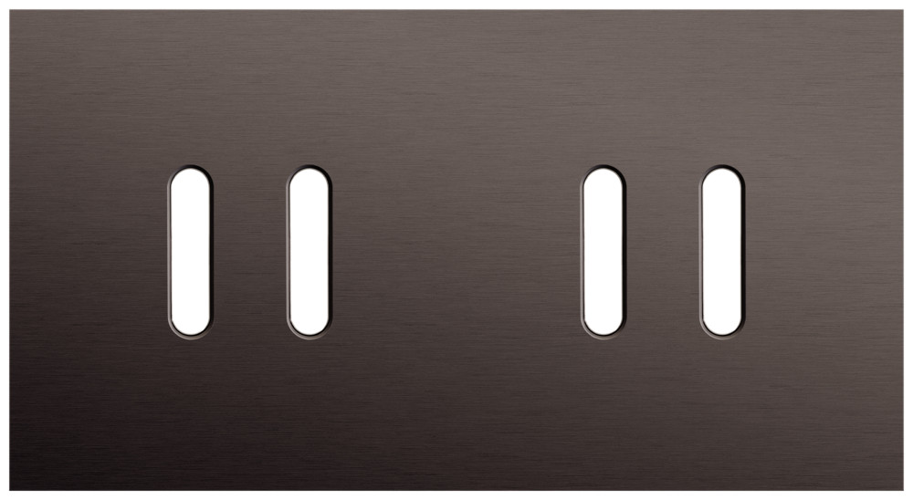 Niko Switches & Sockets Tweevoudige Afdekplaat, horizontaal 71 MM centerafstand, voor tweevoud