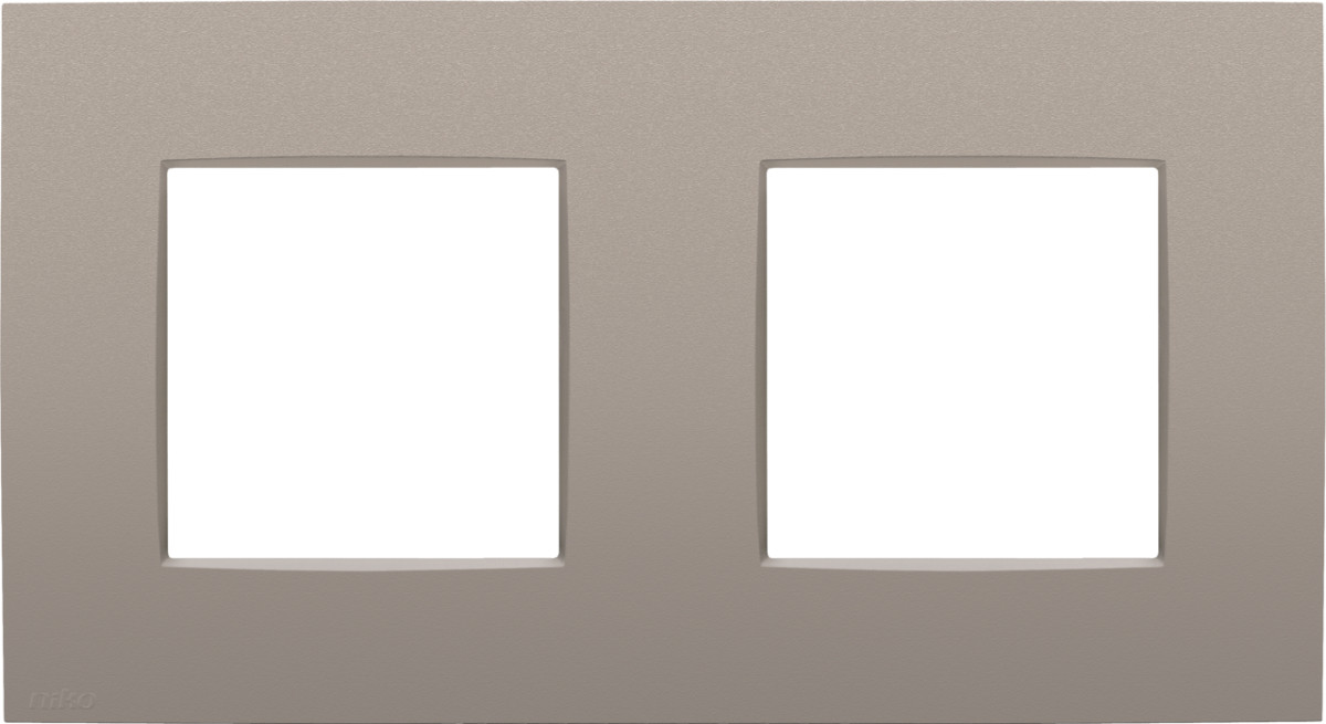 Niko Switches & Sockets Tweevoudige Afdekplaat met 71 MM centerafstand, intense bronze co