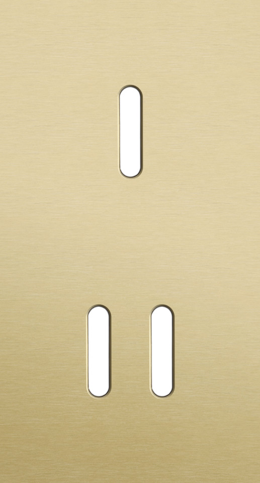 Niko Switches & Sockets Tweevoudige Afdekplaat, verticaal 71 MM centerafstand, voor een enkelv