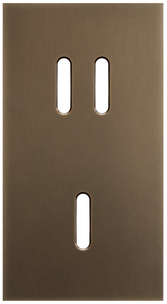 Niko Switches & Sockets Tweevoudige Afdekplaat, verticaal 71 MM centerafstand, voor een tweevo