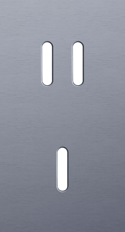 Niko Switches & Sockets Tweevoudige Afdekplaat, verticaal 71 MM centerafstand, voor een tweevo