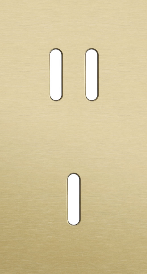 Niko Switches & Sockets Tweevoudige Afdekplaat, verticaal 71 MM centerafstand, voor een tweevo
