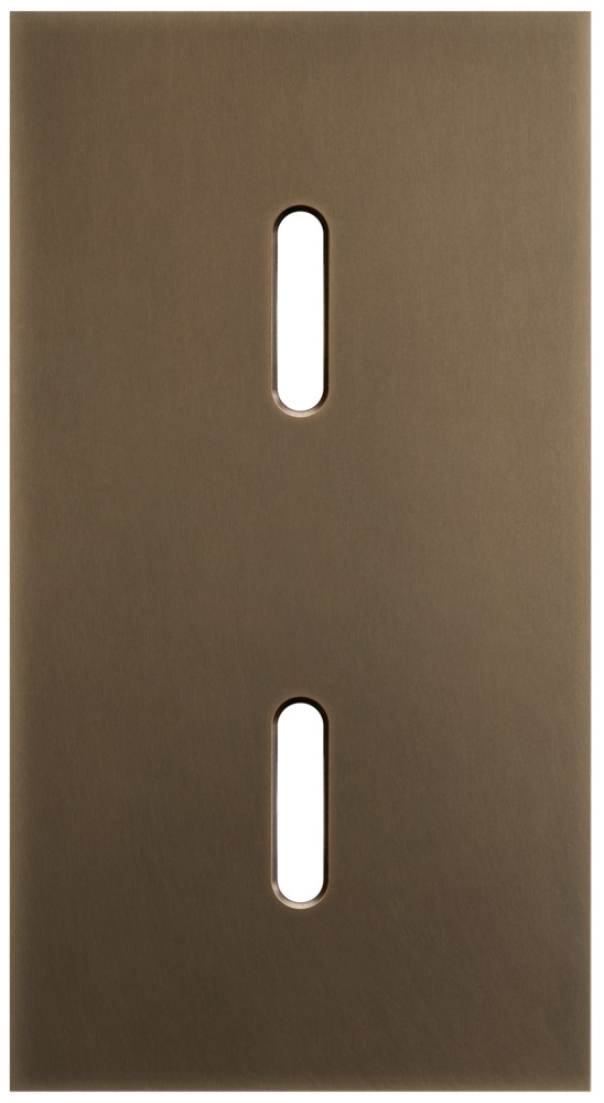 Niko Switches & Sockets Tweevoudige Afdekplaat, verticaal 71 MM centerafstand, voor twee enkel