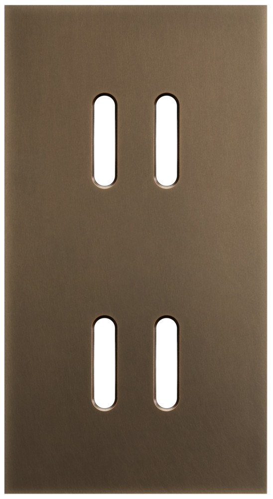 Niko Switches & Sockets Tweevoudige Afdekplaat, verticaal 71 MM centerafstand, voor tweevoudig
