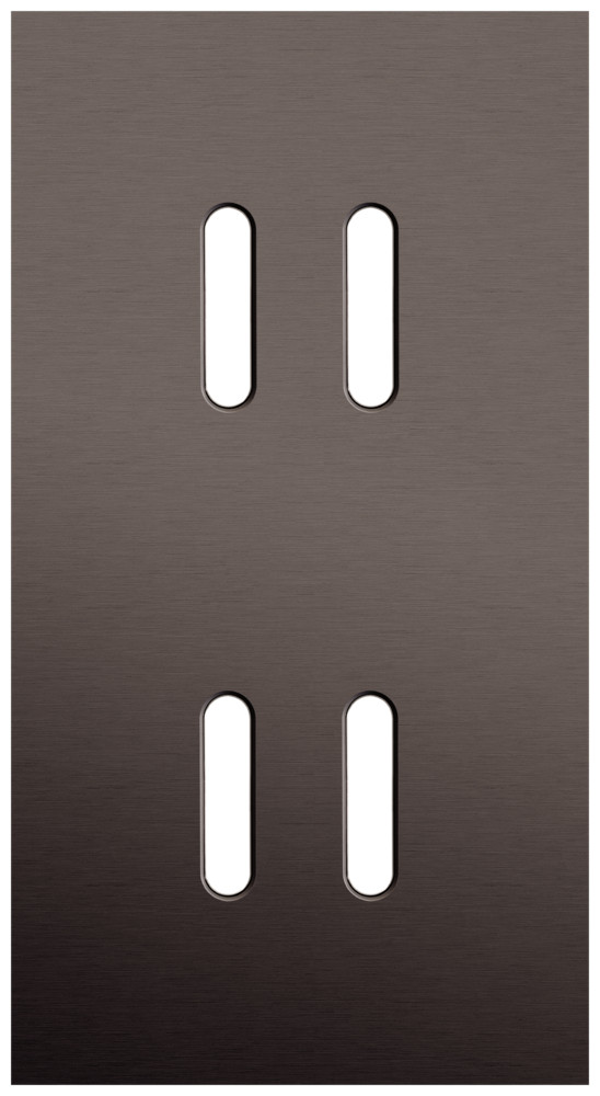 Niko Switches & Sockets Tweevoudige Afdekplaat, verticaal 71 MM centerafstand, voor tweevoudig