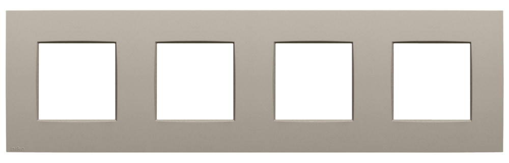 Niko Switches & Sockets Viervoudige Afdekplaat, 71 MM centerafstand, intense claystone te