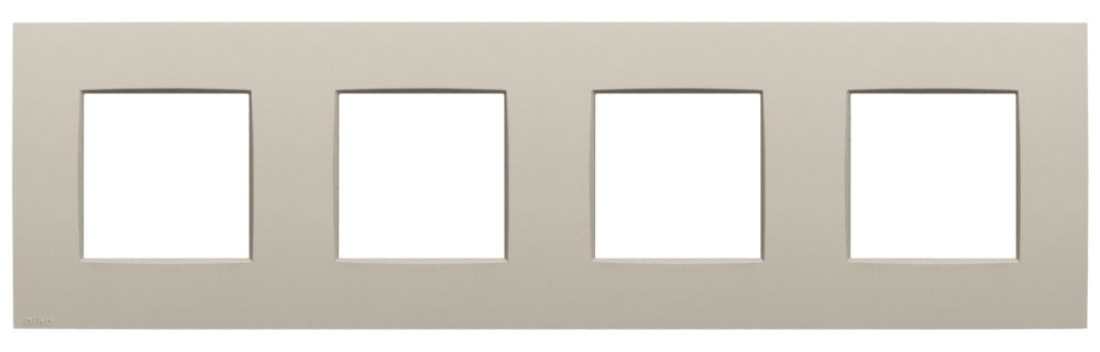 Niko Switches & Sockets Viervoudige Afdekplaat, 71 MM centerafstand, intense sand texture