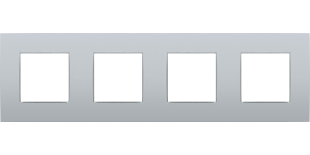 Niko Switches & Sockets Viervoudige Afdekplaat, 71 MM centerafstand, intense sterling coa