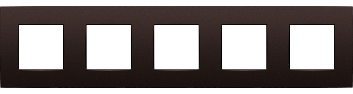 Niko Switches & Sockets Vijfvoudige Afdekplaat, 71 MM centerafstand, intense dark brown C