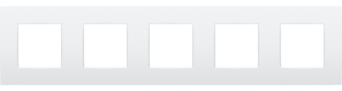 Niko Switches & Sockets Vijfvoudige Afdekplaat, 71 MM centerafstand, intense lunar white