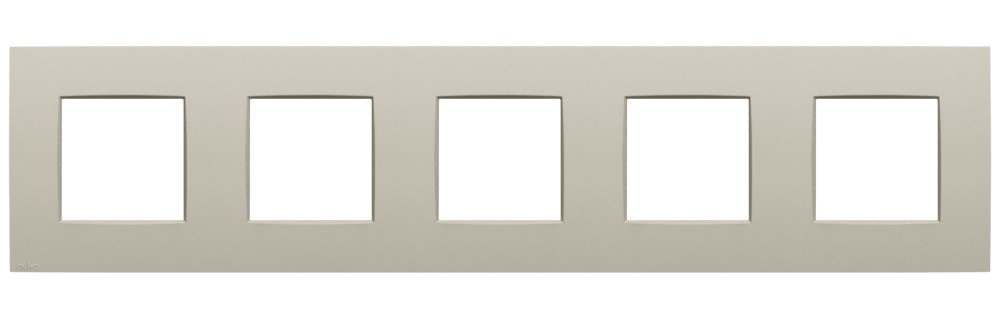 Niko Switches & Sockets Vijfvoudige Afdekplaat, 71 MM centerafstand, intense sand texture