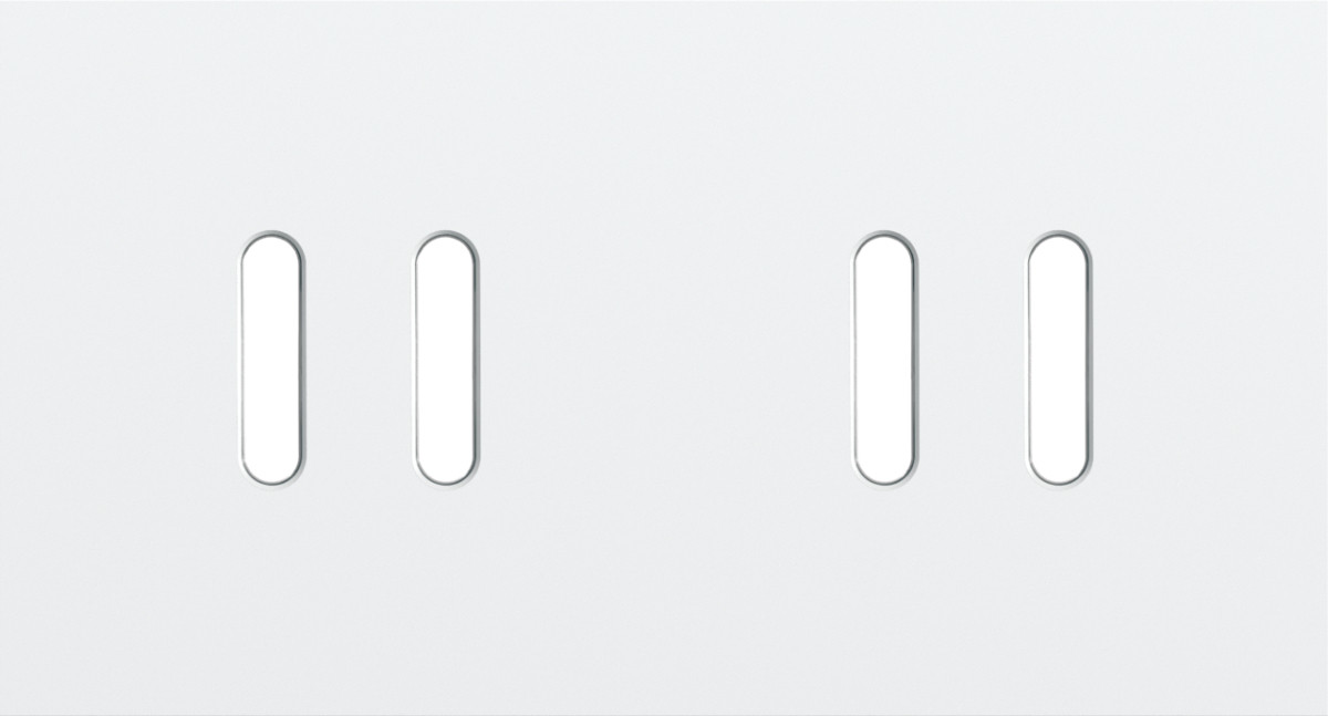 Niko Home Automation Tweevoudige Afdekplaat, horizontaal 71 MM centerafstand, voor 2 R