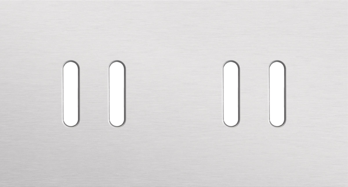 Niko Home Automation Tweevoudige Afdekplaat, horizontaal 71 MM centerafstand, voor 2 R