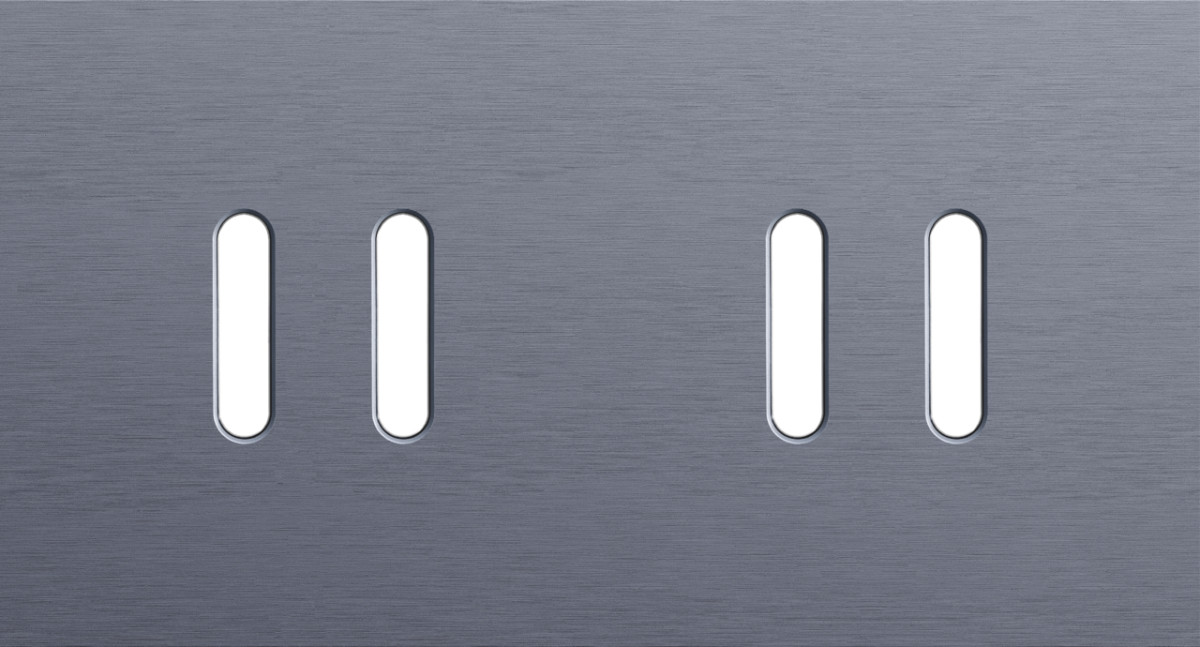 Niko Home Automation Tweevoudige Afdekplaat, horizontaal 71 MM centerafstand, voor 2 R