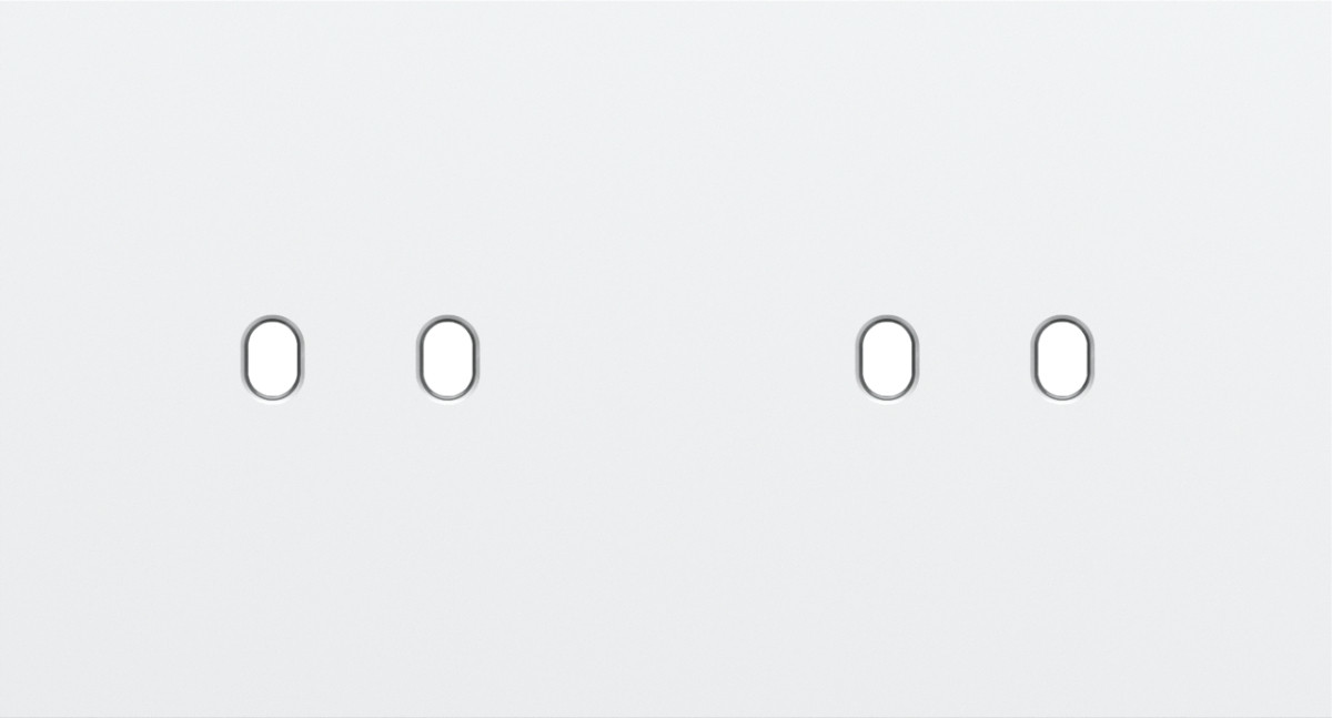 Niko Home Automation Tweevoudige Afdekplaat, horizontaal 71 MM centerafstand, voor 2 T