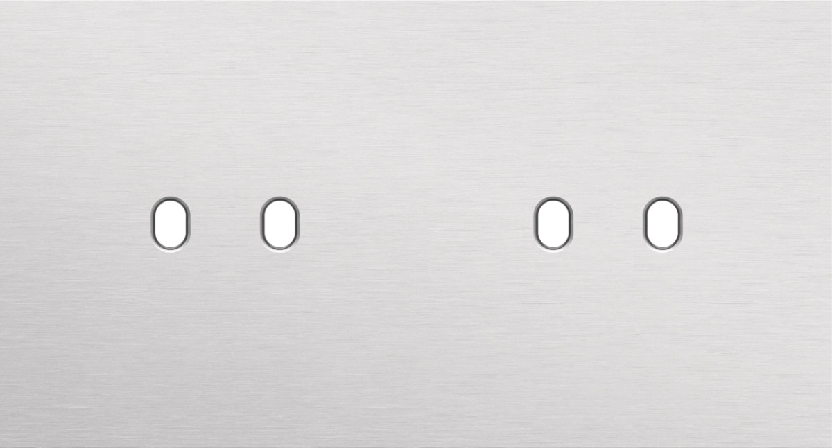 Niko Home Automation Tweevoudige Afdekplaat, horizontaal 71 MM centerafstand, voor 2 T