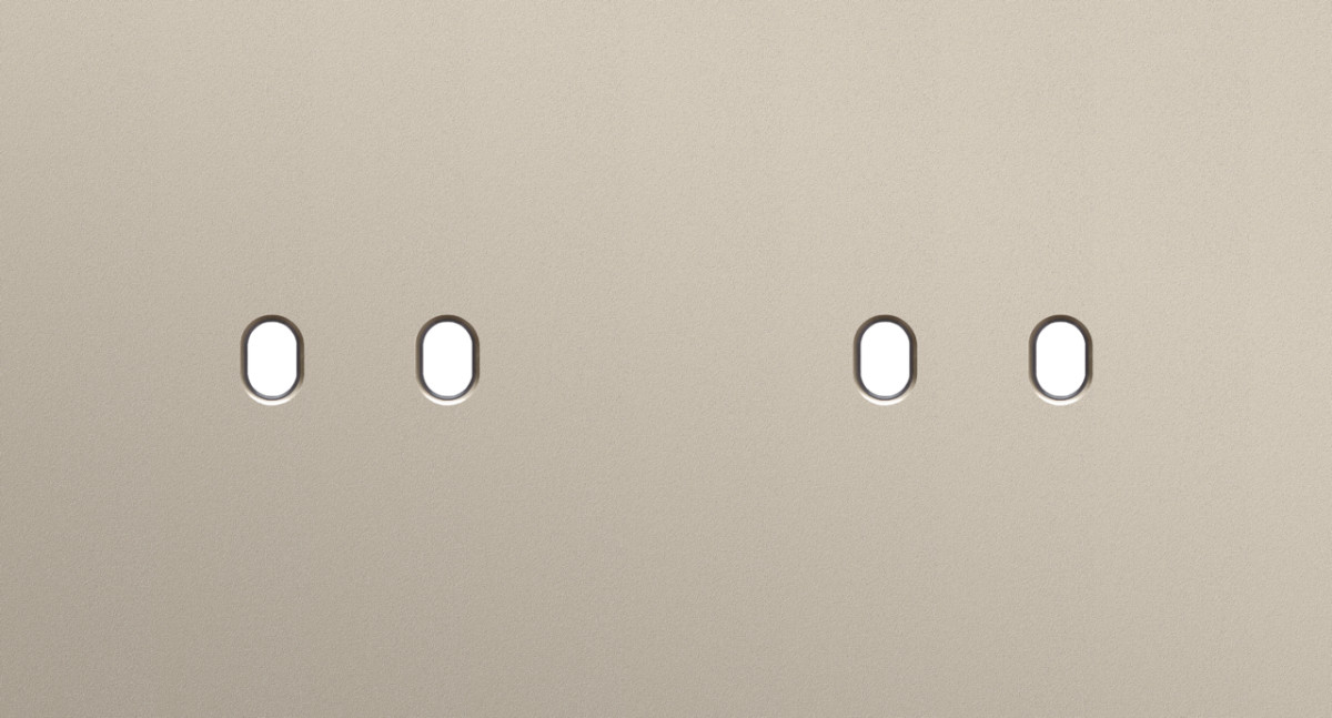 Niko Home Automation Tweevoudige Afdekplaat, horizontaal 71 MM centerafstand, voor 2 T