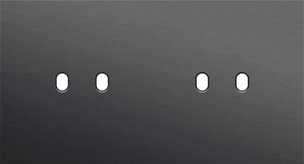 Niko Home Automation Tweevoudige Afdekplaat, horizontaal 71 MM centerafstand, voor 2 T