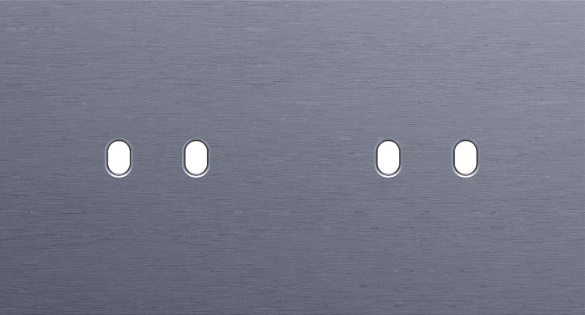 Niko Home Automation Tweevoudige Afdekplaat, horizontaal 71 MM centerafstand, voor 2 T