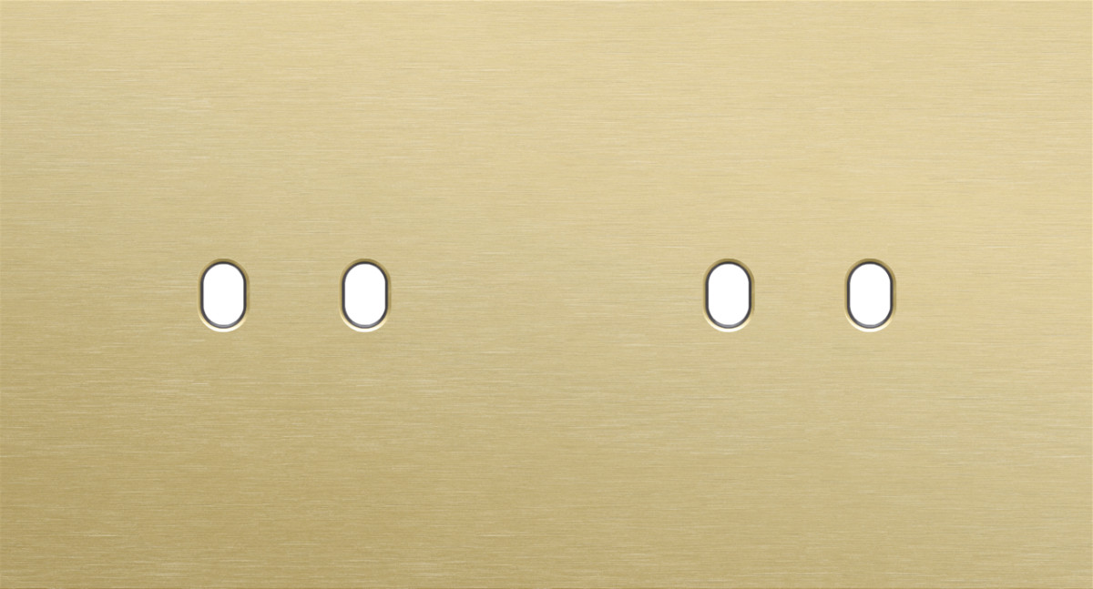 Niko Home Automation Tweevoudige Afdekplaat, horizontaal 71 MM centerafstand, voor 2 T