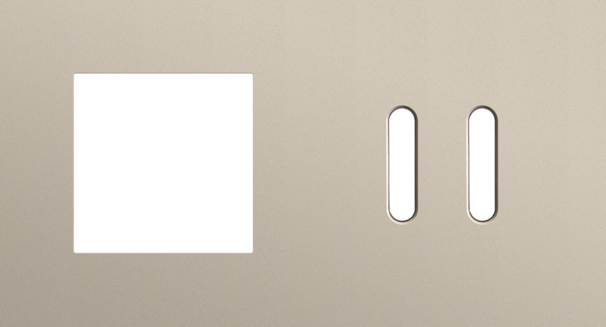 Niko — Tweevoudige Afdekplaat, horizontaal 71 MM centerafstand,voor een 45 X
