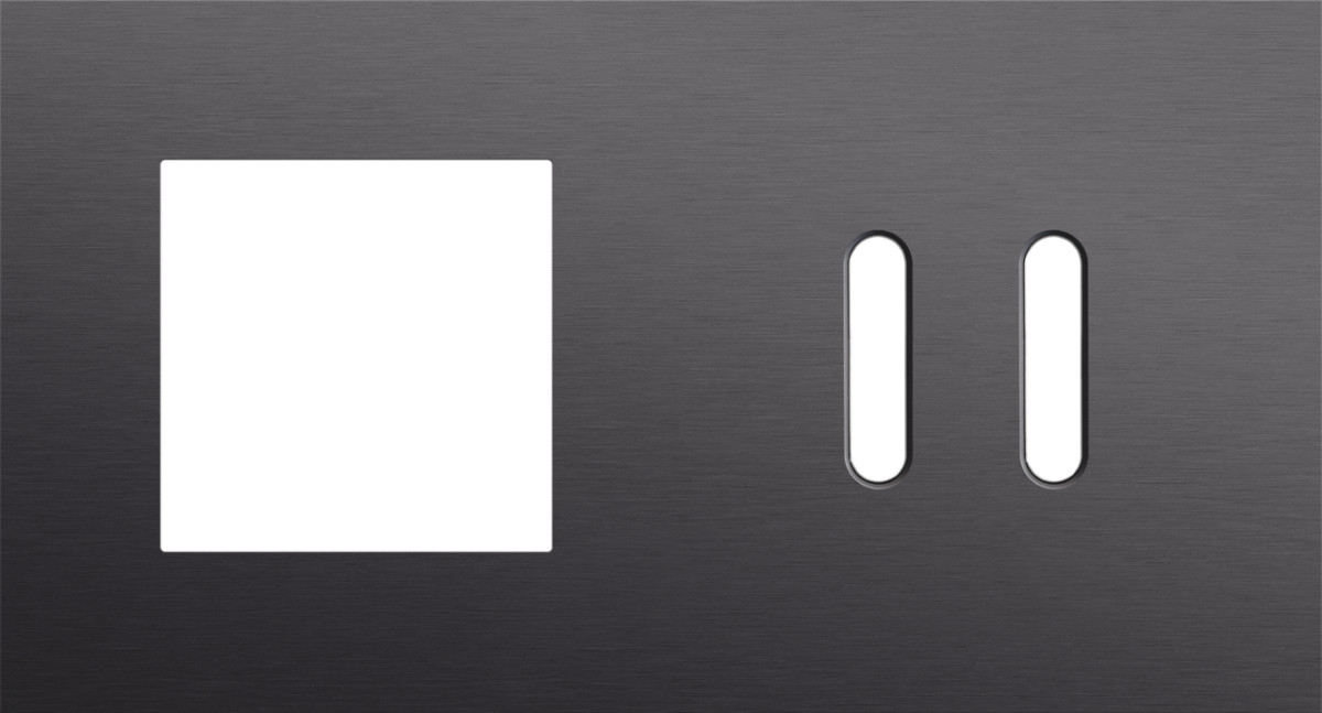 Niko — Tweevoudige Afdekplaat, horizontaal 71 MM centerafstand,voor een 45 X