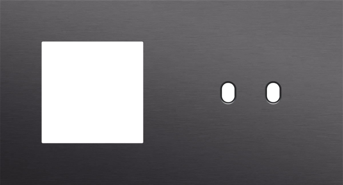 Niko — Tweevoudige Afdekplaat, horizontaal 71 MM centerafstand,voor een 45 X