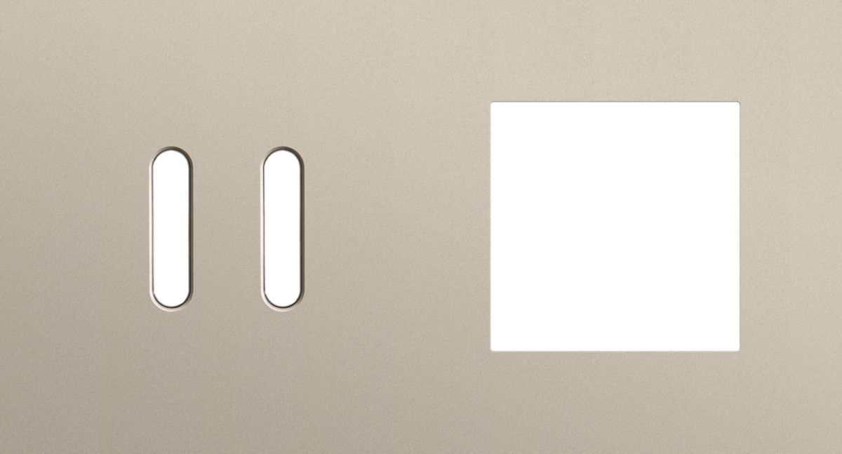 Niko — Tweevoudige Afdekplaat, horizontaal 71 MM centerafstand,voor een tweev