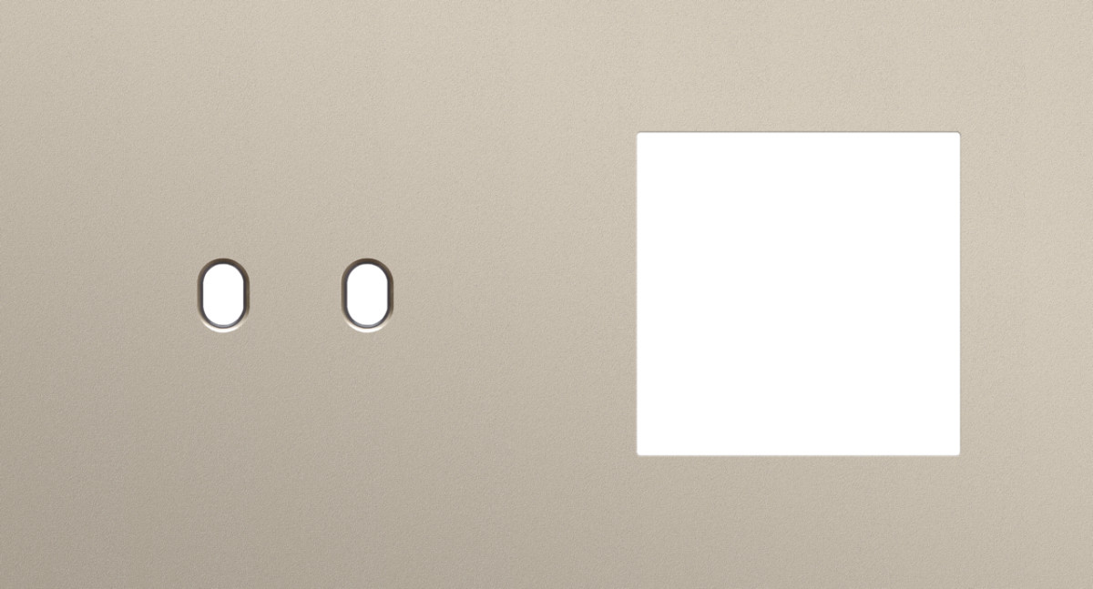 Niko — Tweevoudige Afdekplaat, horizontaal 71 MM centerafstand,voor een tweev