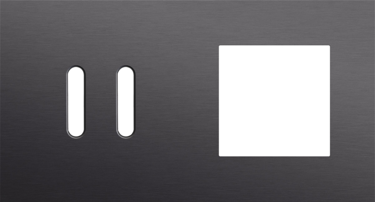 Niko — Tweevoudige Afdekplaat, horizontaal 71 MM centerafstand,voor een tweev