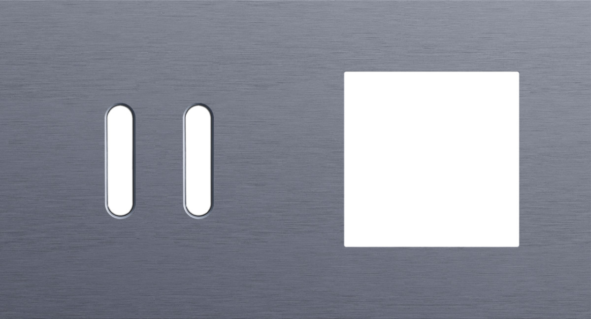Niko — Tweevoudige Afdekplaat, horizontaal 71 MM centerafstand,voor een tweev