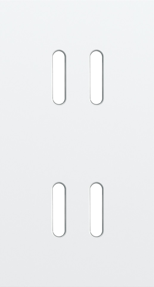 Niko Home Automation Tweevoudige Afdekplaat, verticaal 71 MM centerafstand, voor 2 roc